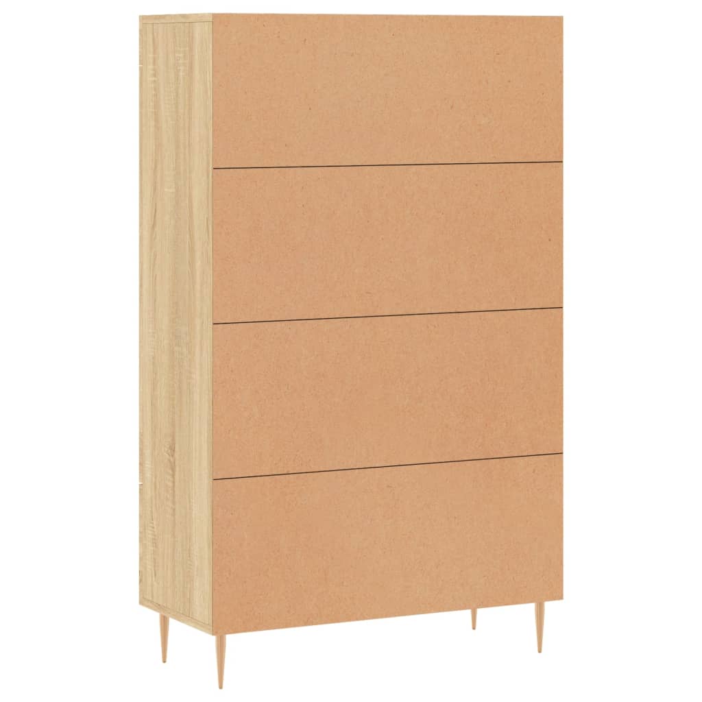 Skříň Highboard Dub Sonoma 69,5 X 31 X 115 Cm Kompozitní Dřevo