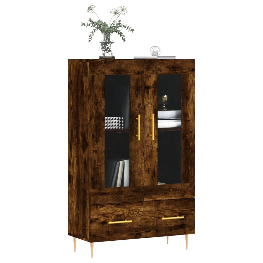 Skříň Highboard Kouřový Dub 69,5 X 31 X 115 Cm Kompozitní Dřevo