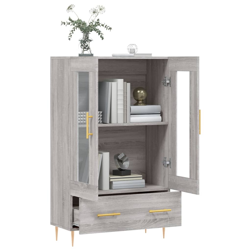 Skříň Highboard Šedá Sonoma 69,5 X 31 X 115 Cm Kompozitní Dřevo