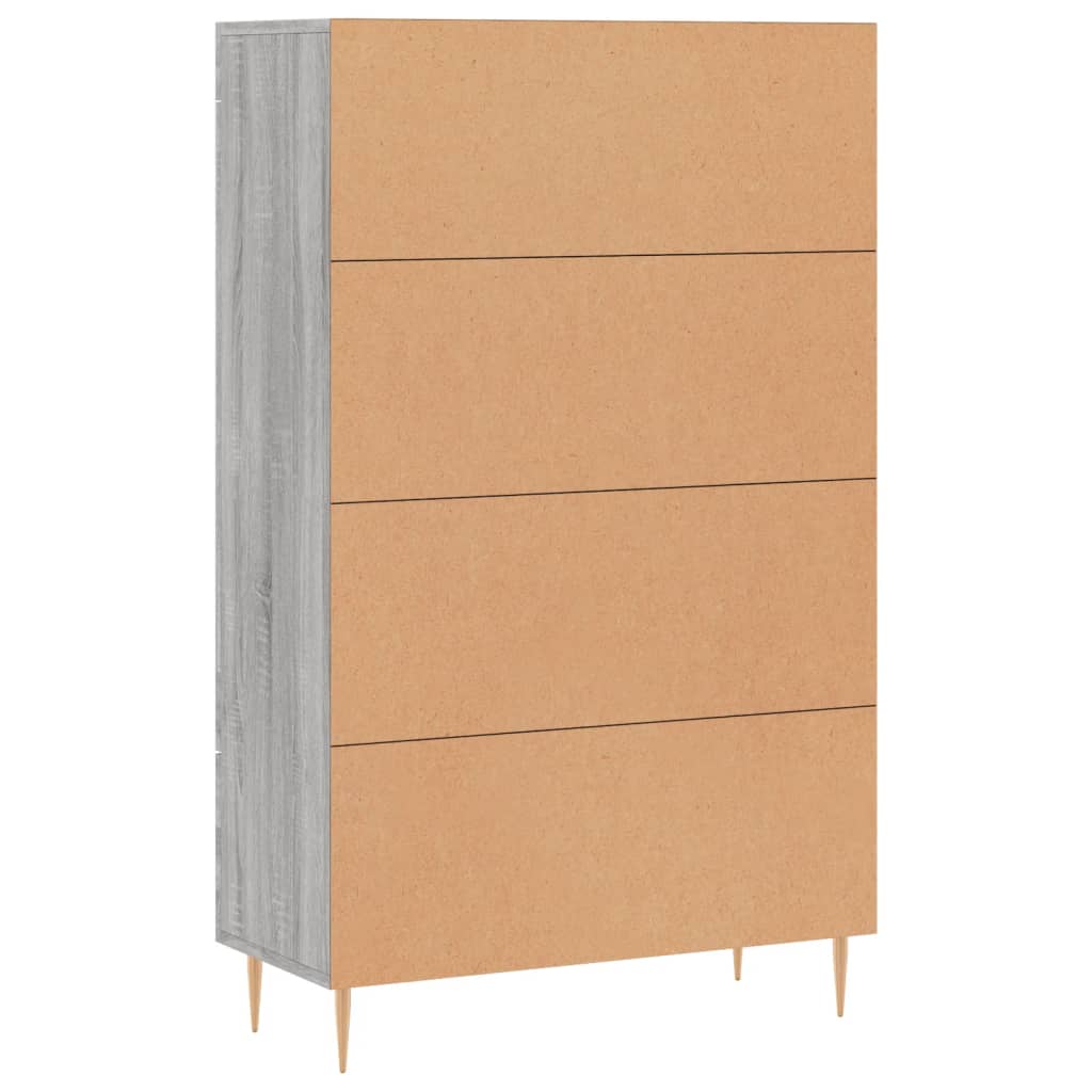 Skříň Highboard Šedá Sonoma 69,5 X 31 X 115 Cm Kompozitní Dřevo