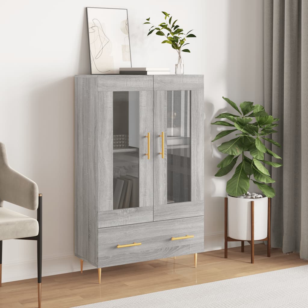 Skříň Highboard Šedá Sonoma 69,5 X 31 X 115 Cm Kompozitní Dřevo