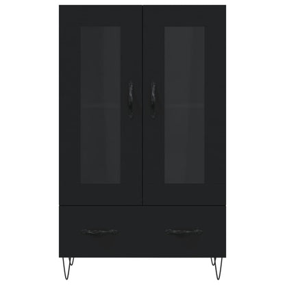 Skříň Highboard Černá 69,5 X 31 X 115 Cm Kompozitní Dřevo