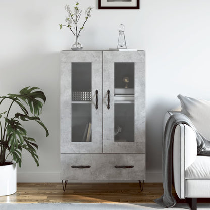 Skříň Highboard Černá 69,5 X 31 X 115 Cm Kompozitní Dřevo