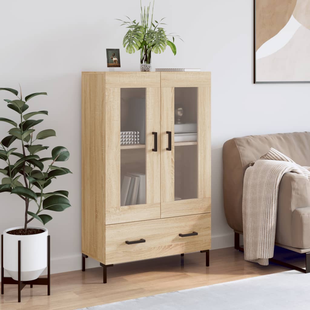 Skříň Highboard 69,5 X 31 X 115 Cm Kompozitní Dřevo