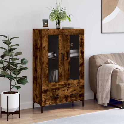 Skříň Highboard Lesklá Bílá 69,5 X 31 X 115 Cm Kompozitní Dřevo