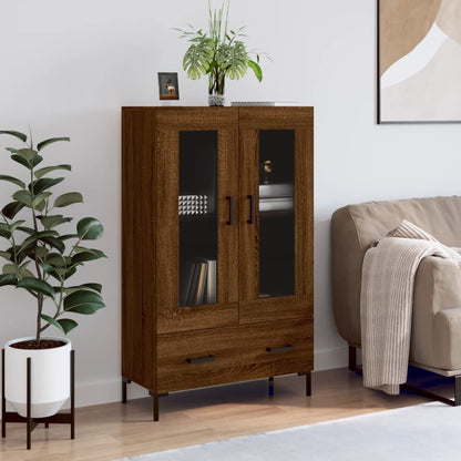Skříň Highboard Lesklá Bílá 69,5 X 31 X 115 Cm Kompozitní Dřevo