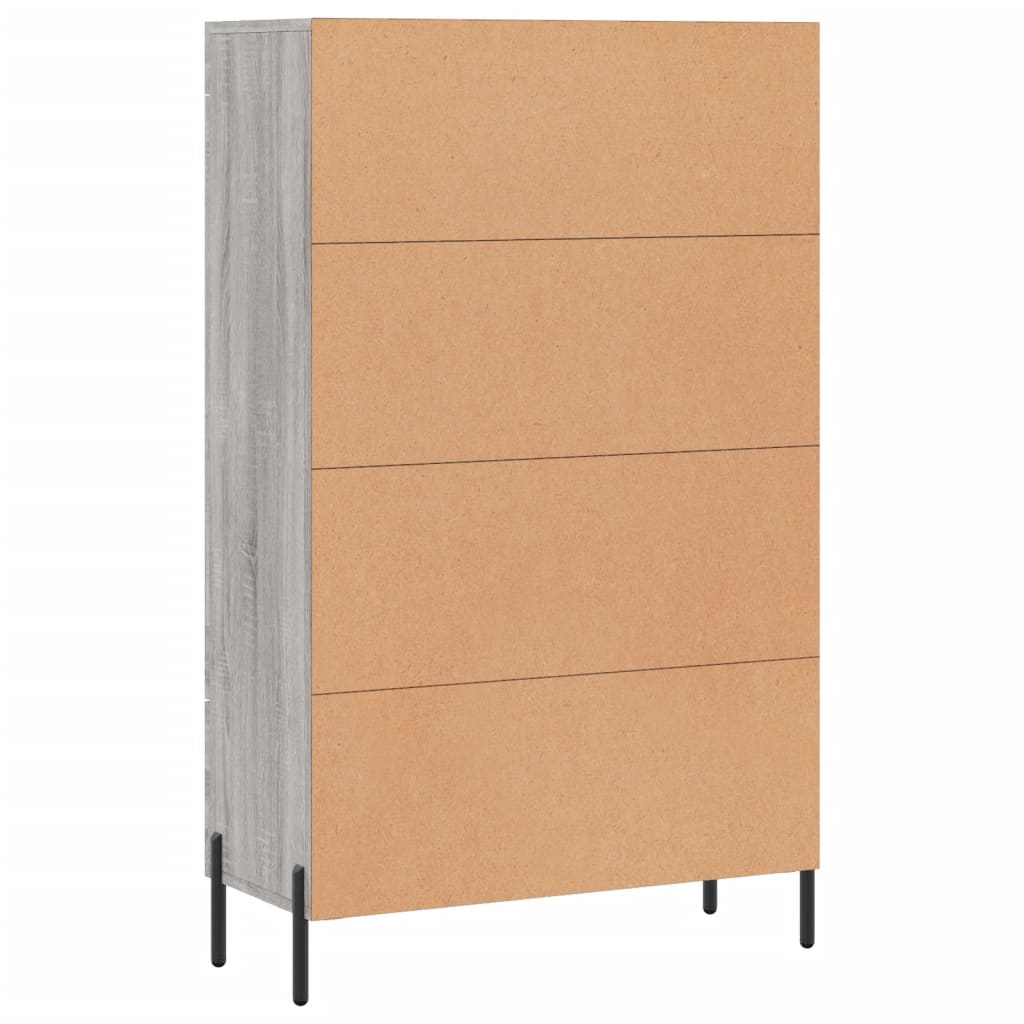 Skříň Highboard Šedá Sonoma 69,5 X 31 X 115 Cm Kompozitní Dřevo