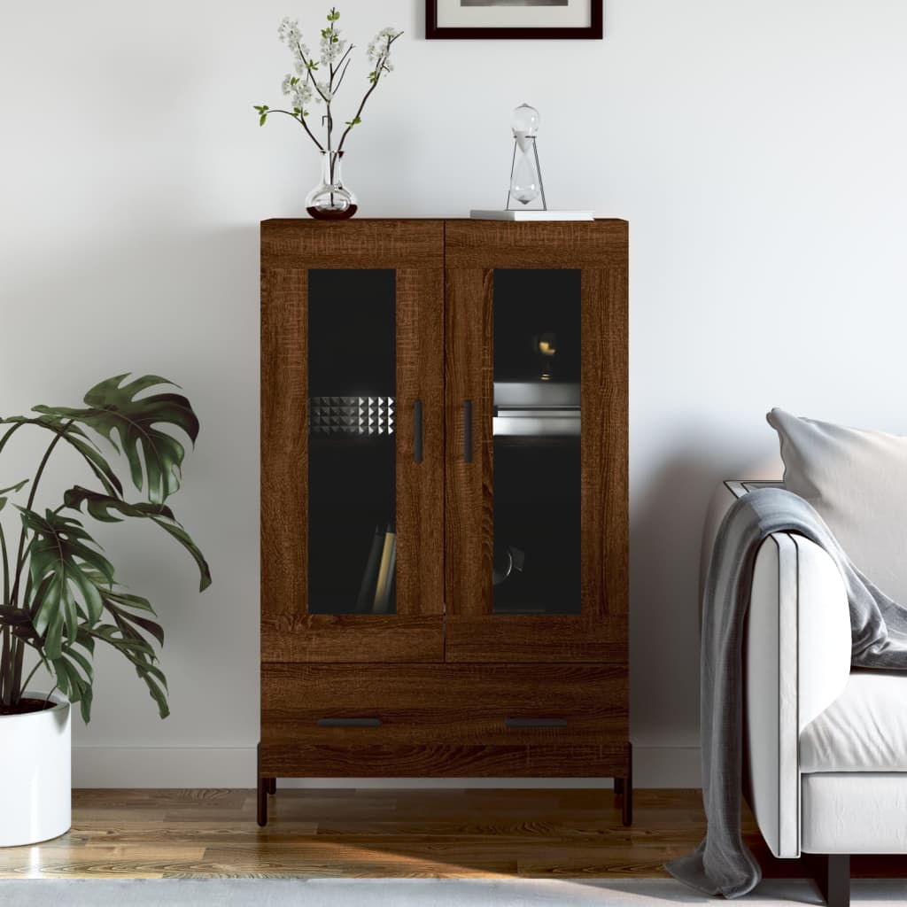 Skříň Highboard Šedá Sonoma 69,5 X 31 X 115 Cm Kompozitní Dřevo