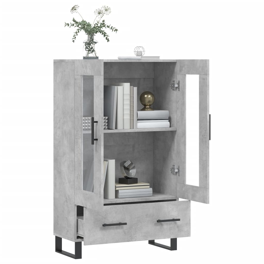 Skříň Highboard Betonově Šedá 69,5X31X115 Cm Kompozitní Dřevo