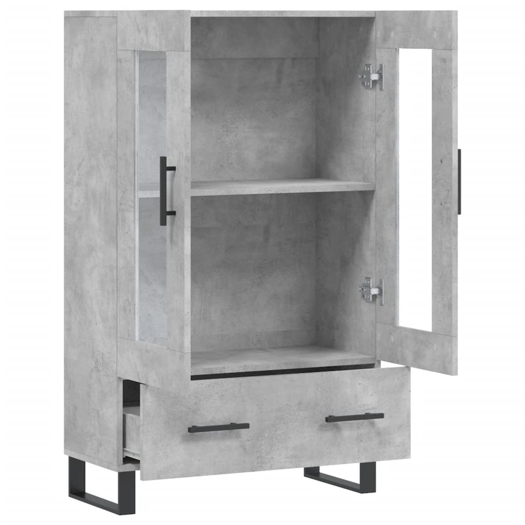 Skříň Highboard Betonově Šedá 69,5X31X115 Cm Kompozitní Dřevo