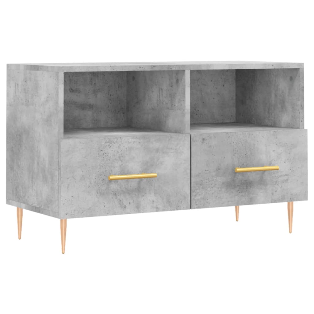 Tv Skříňka Betonově Šedá 80 X 36 X 50 Cm Kompozitní Dřevo