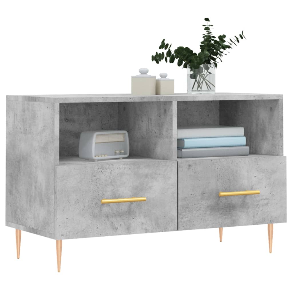 Tv Skříňka Betonově Šedá 80 X 36 X 50 Cm Kompozitní Dřevo