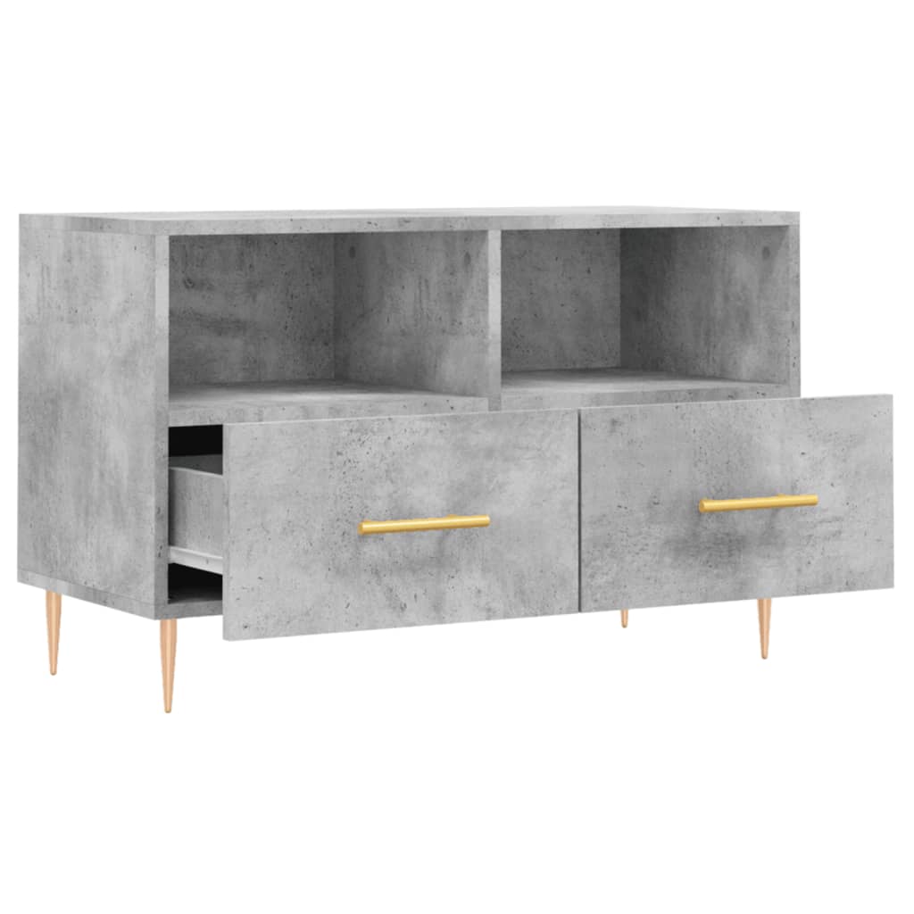 Tv Skříňka Betonově Šedá 80 X 36 X 50 Cm Kompozitní Dřevo