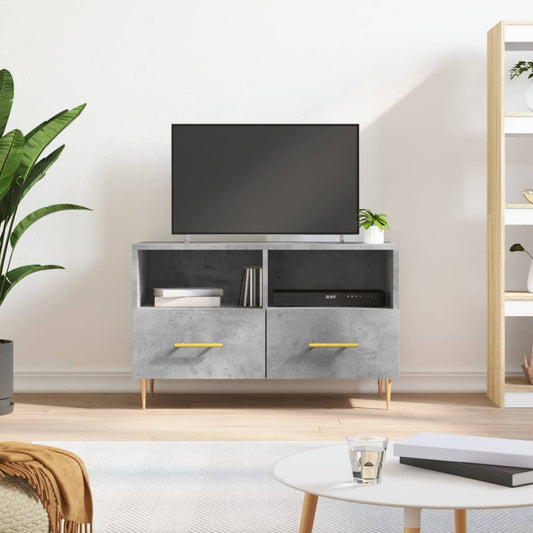 Tv Skříňka Betonově Šedá 80 X 36 X 50 Cm Kompozitní Dřevo