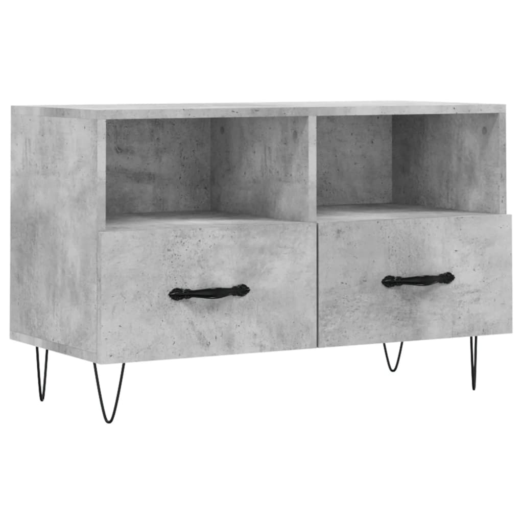 Tv Skříňka Betonově Šedá 80 X 36 X 50 Cm Kompozitní Dřevo