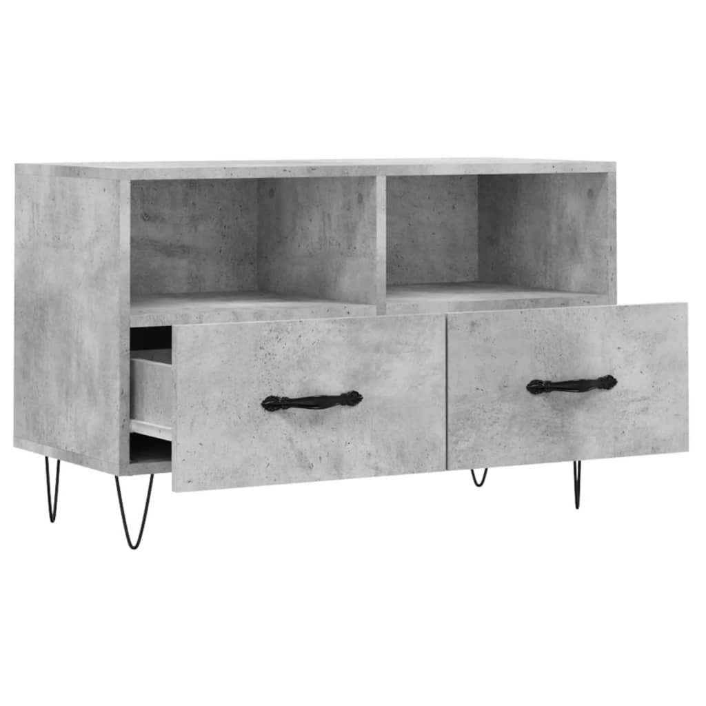 Tv Skříňka Betonově Šedá 80 X 36 X 50 Cm Kompozitní Dřevo