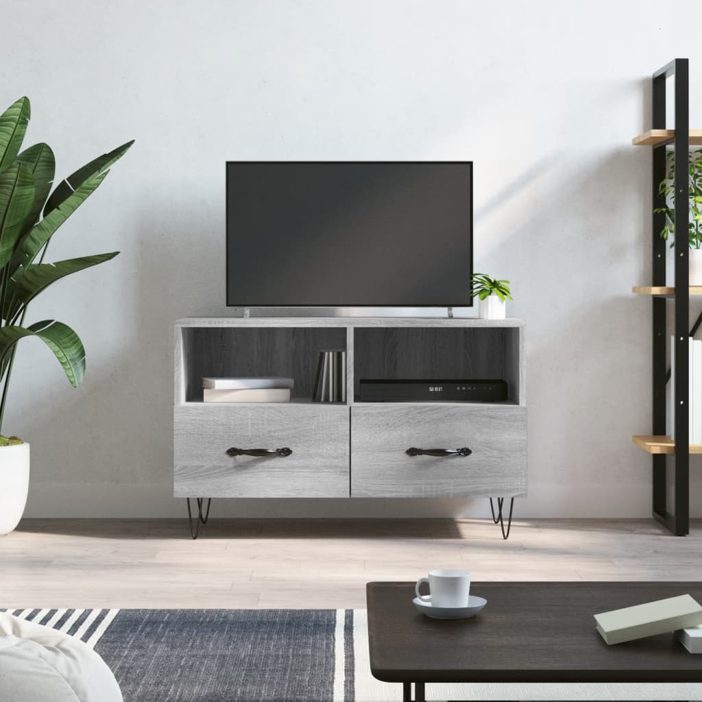 Tv Skříňka Betonově Šedá 80 X 36 X 50 Cm Kompozitní Dřevo