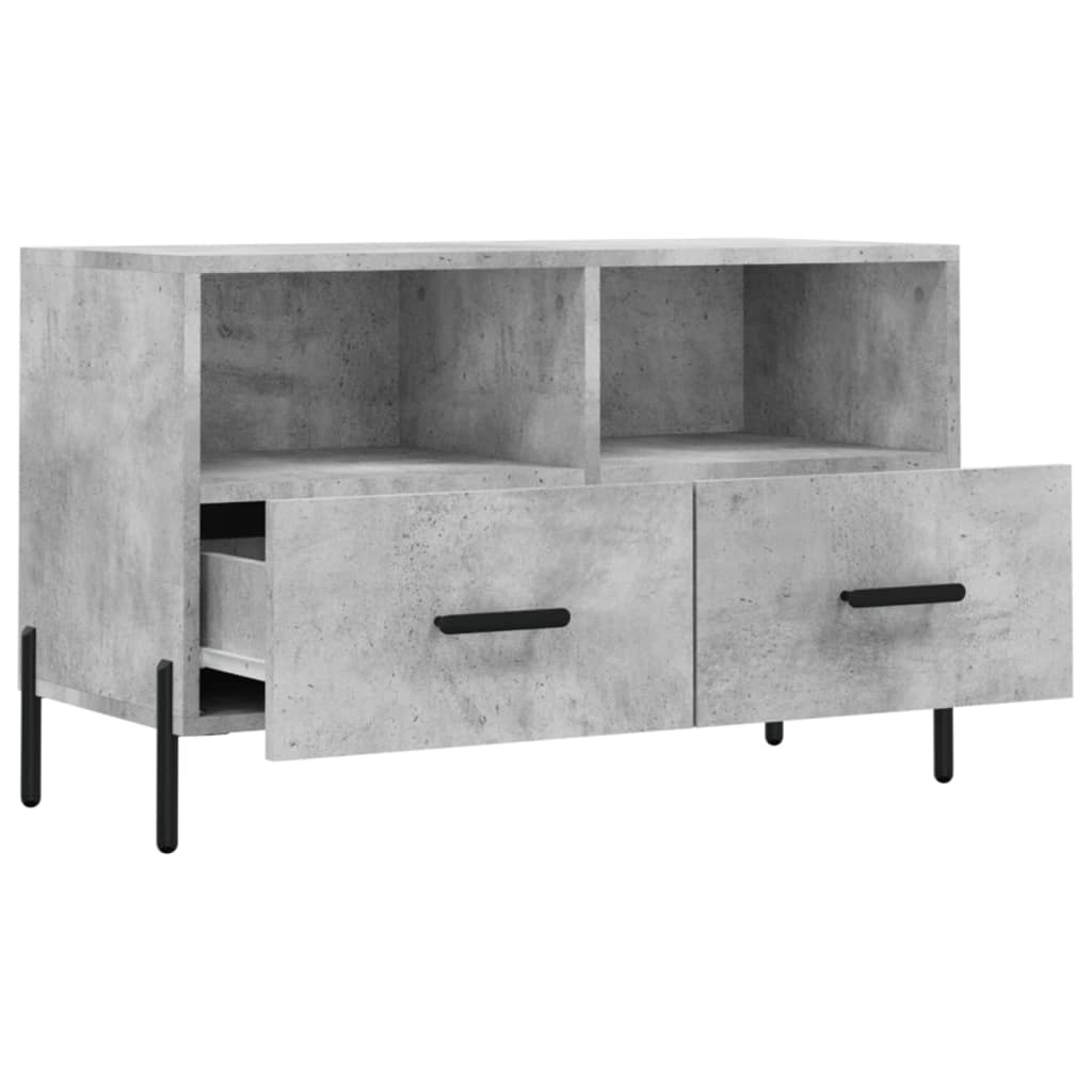 Tv Skříňka Betonově Šedá 80 X 36 X 50 Cm Kompozitní Dřevo