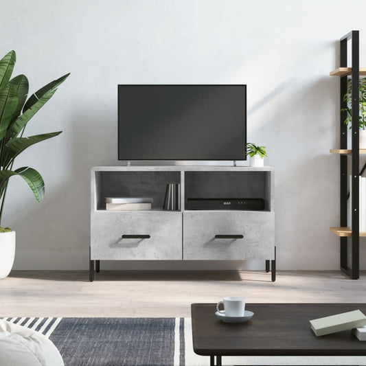 Tv Skříňka Betonově Šedá 80 X 36 X 50 Cm Kompozitní Dřevo
