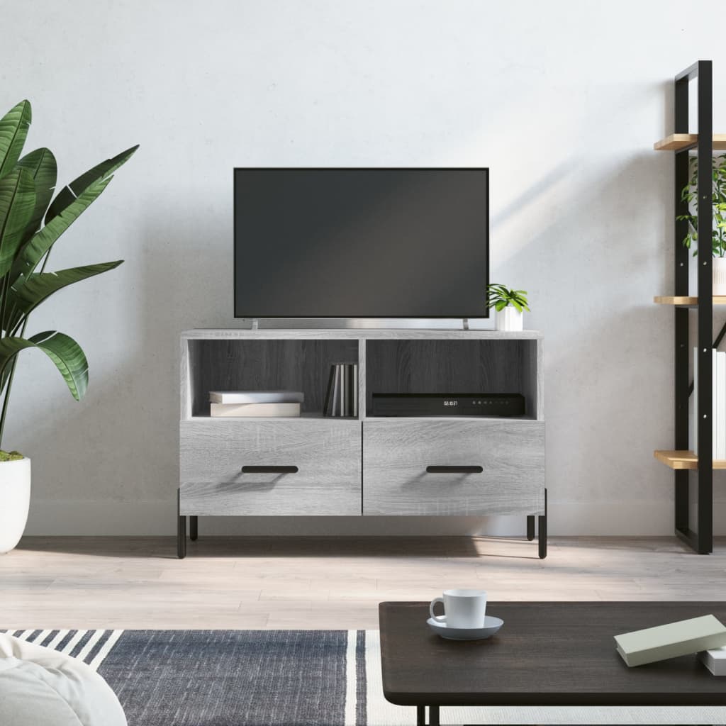 Tv Skříňka Betonově Šedá 80 X 36 X 50 Cm Kompozitní Dřevo