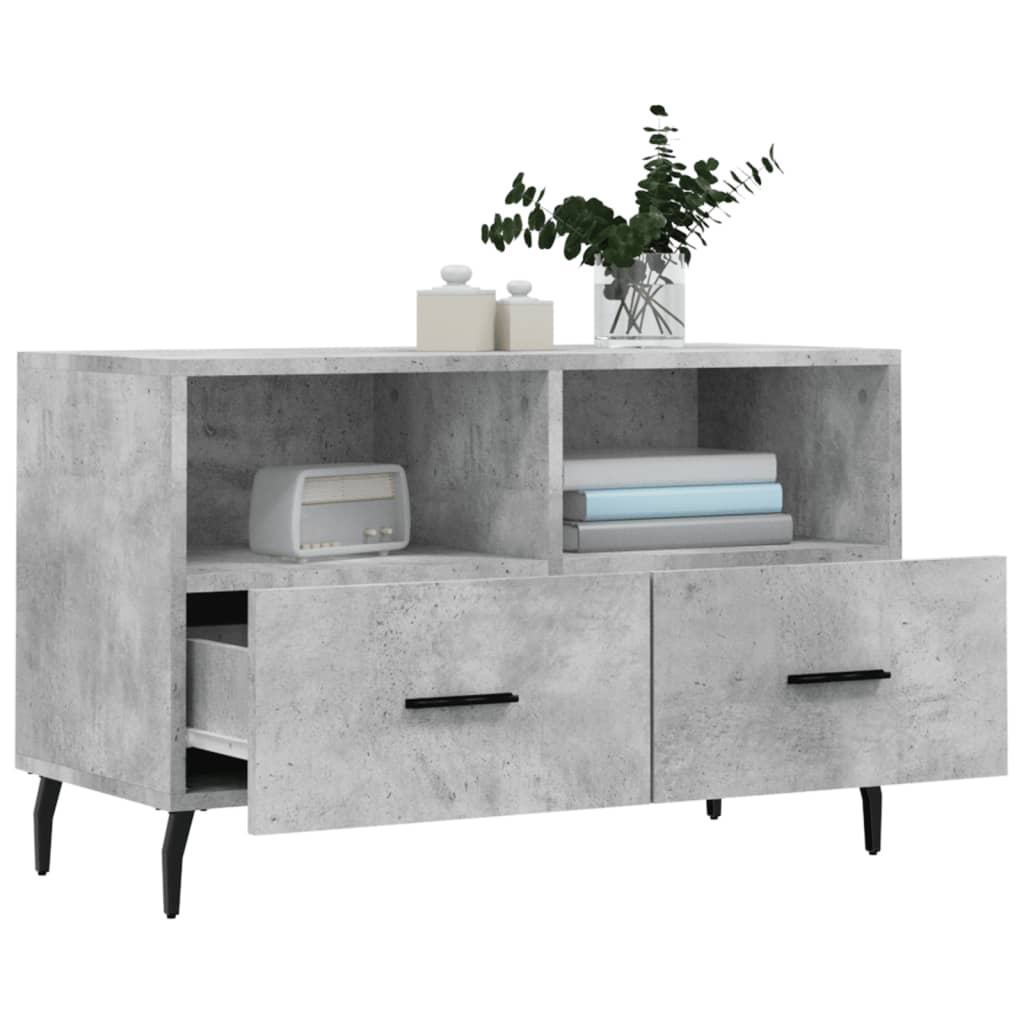 Tv Skříňka Betonově Šedá 80 X 36 X 50 Cm Kompozitní Dřevo
