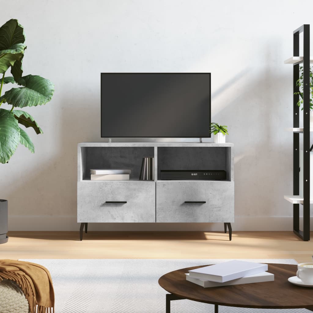 Tv Skříňka Betonově Šedá 80 X 36 X 50 Cm Kompozitní Dřevo
