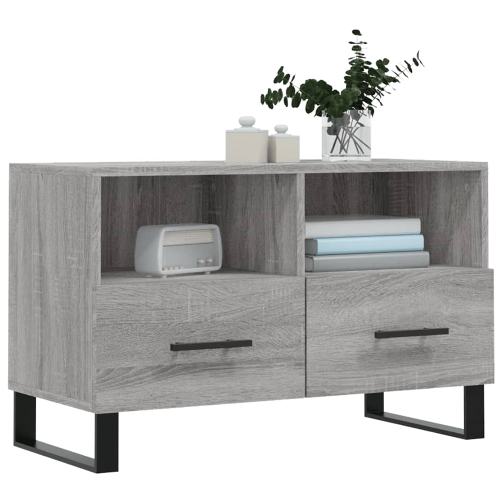 Tv Skříňka Šedá Sonoma 80 X 36 X 50 Cm Kompozitní Dřevo