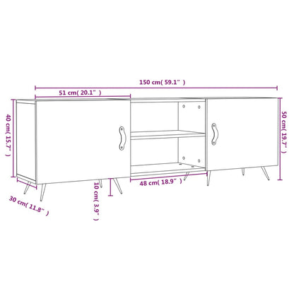 Tv Skříňka 150 X 30 X 50 Cm Kompozitní Dřevo