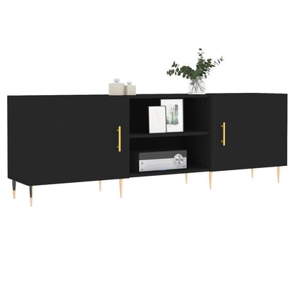 Tv Skříňka Černá 150 X 30 X 50 Cm Kompozitní Dřevo