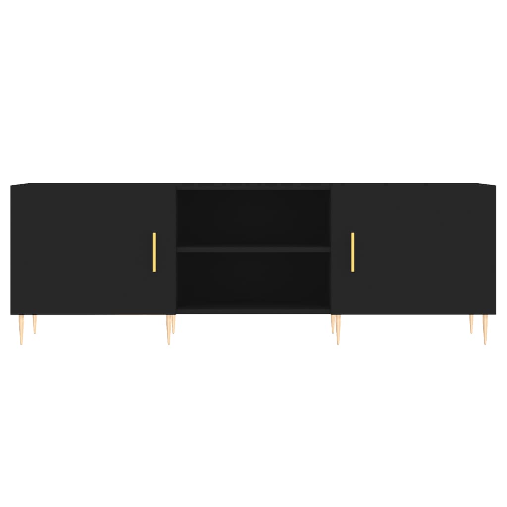 Tv Skříňka Černá 150 X 30 X 50 Cm Kompozitní Dřevo