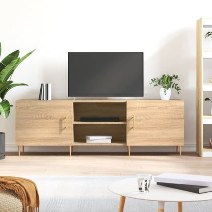 Tv Skříňka Černá 150 X 30 X 50 Cm Kompozitní Dřevo