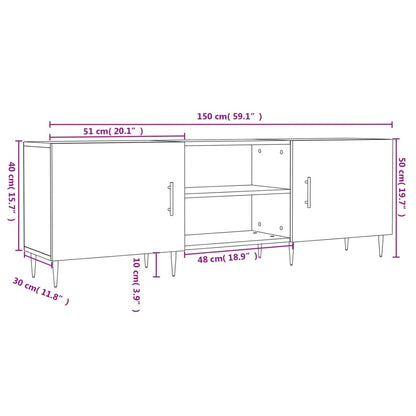 Tv Skříňka Betonově Šedá 150 X 30 X 50 Cm Kompozitní Dřevo