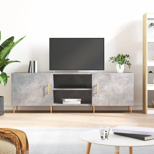 Tv Skříňka Betonově Šedá 150 X 30 X 50 Cm Kompozitní Dřevo