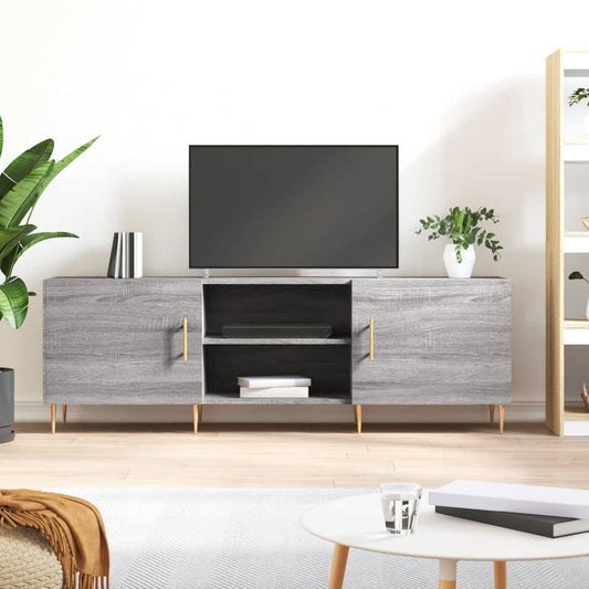 Tv Skříňka Šedá Sonoma 150 X 30 X 50 Cm Kompozitní Dřevo