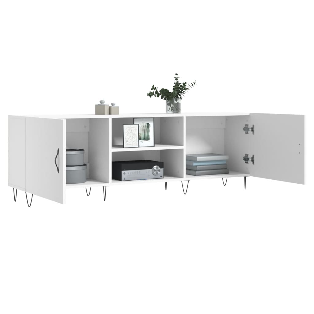 Tv Skříňka Bílá 150 X 30 X 50 Cm Kompozitní Dřevo