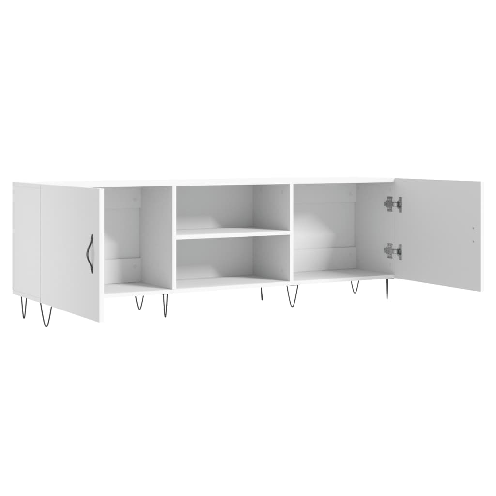 Tv Skříňka Bílá 150 X 30 X 50 Cm Kompozitní Dřevo