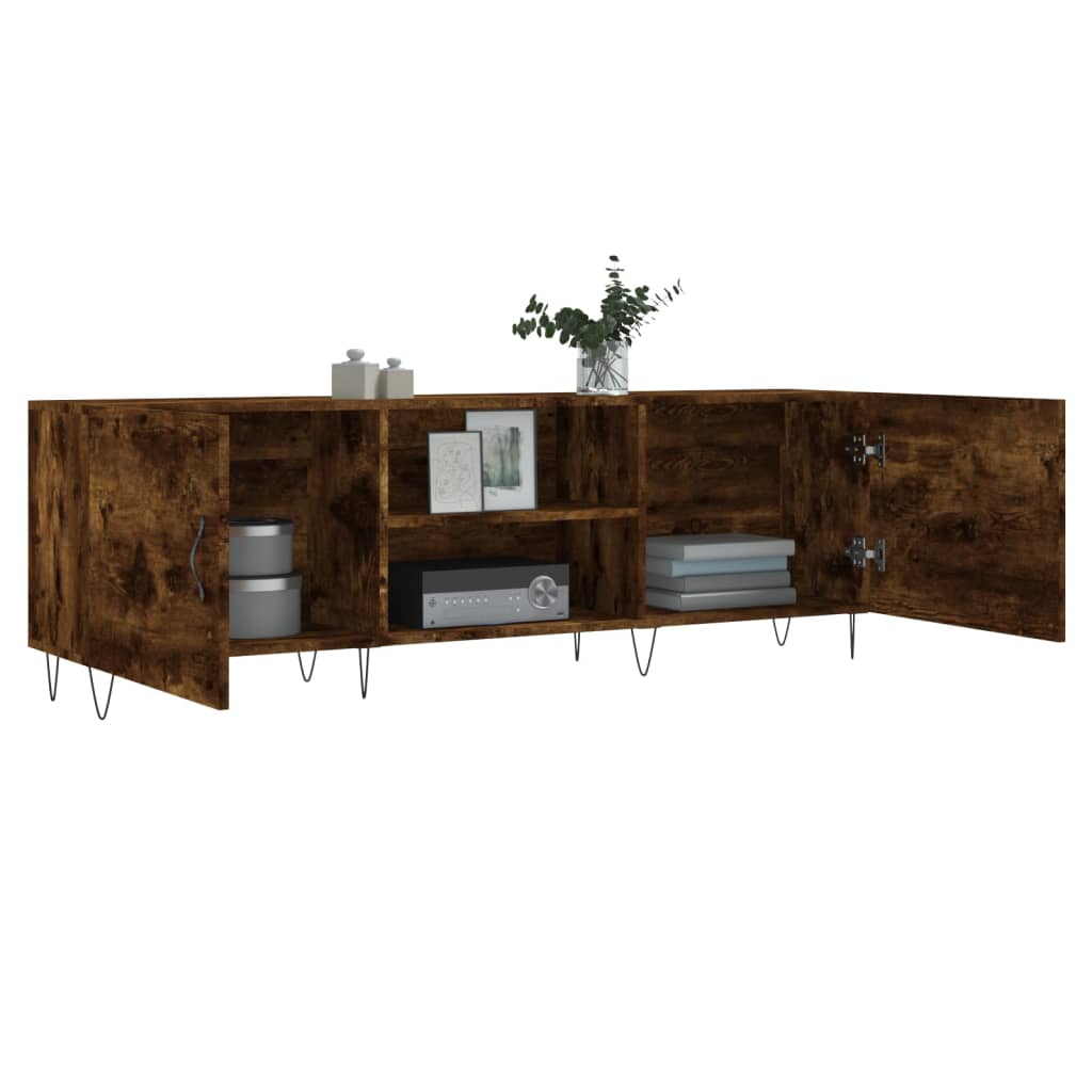 Tv Skříňka Kouřový Dub 150 X 30 X 50 Cm Kompozitní Dřevo