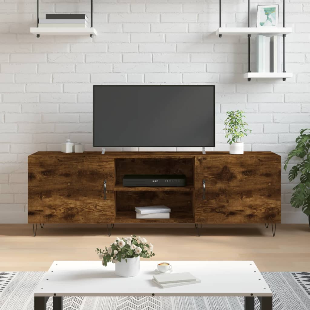 Tv Skříňka Kouřový Dub 150 X 30 X 50 Cm Kompozitní Dřevo
