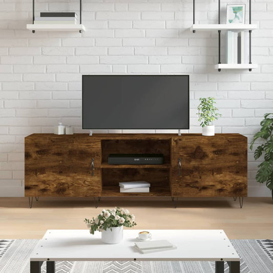 Tv Skříňka Kouřový Dub 150 X 30 X 50 Cm Kompozitní Dřevo