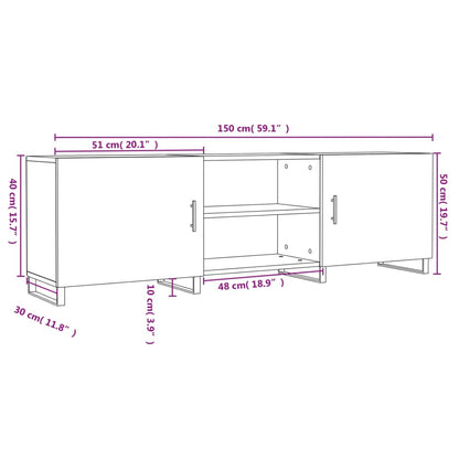 Tv Skříňka 150 X 30 X 50 Cm Kompozitní Dřevo
