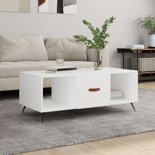 Konferenční Stolek Bílý 102 X 50 X 40 Cm Kompozitní Dřevo