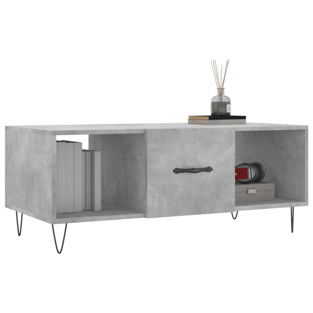 Konferenční Stolek Betonově Šedý 102X50X40 Cm Kompozitní Dřevo