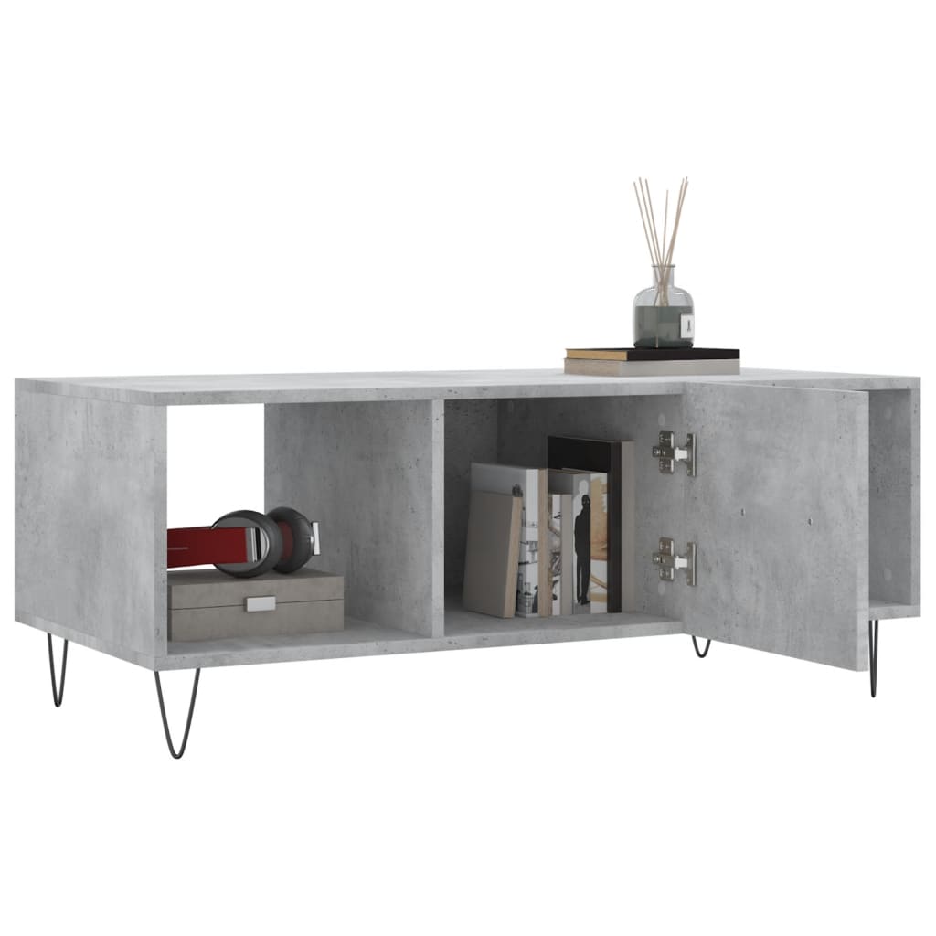 Konferenční Stolek Betonově Šedý 102X50X40 Cm Kompozitní Dřevo