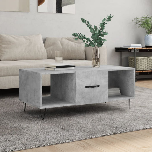 Konferenční Stolek Betonově Šedý 102X50X40 Cm Kompozitní Dřevo