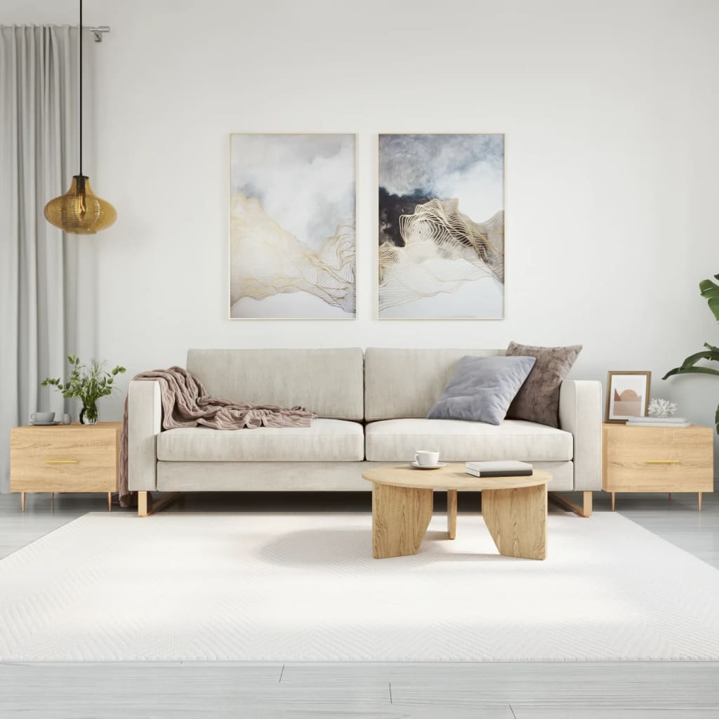 Konferenční Stolky 2 Ks Betonově Šedé 50 X 50 X 40 Cm Kompozit