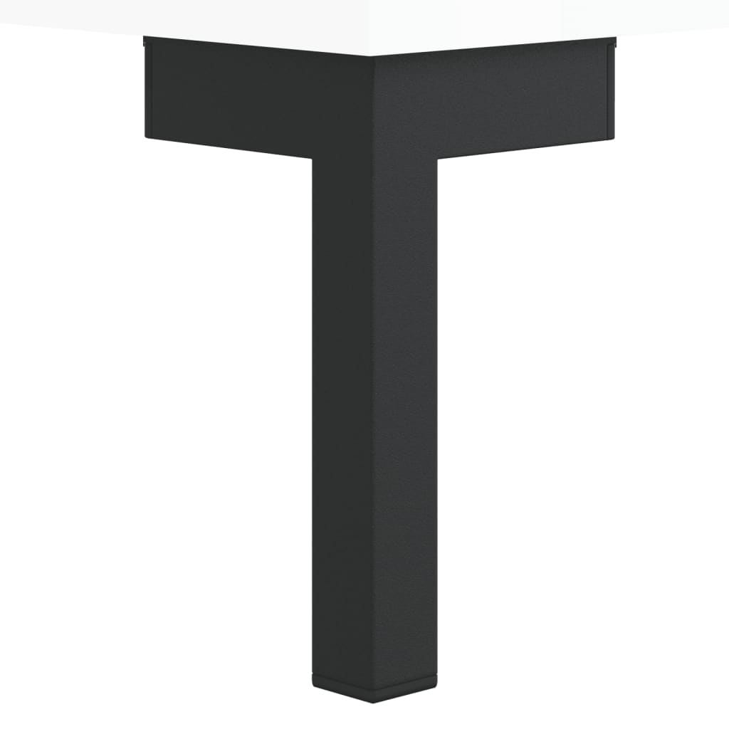 Konferenční Stolek Lesklý Bílý 50 X 50 X 40 Cm Kompozitní Dřevo