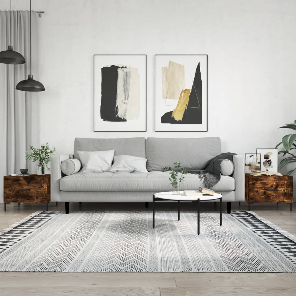 Konferenční Stolek Lesklý Bílý 50 X 50 X 40 Cm Kompozitní Dřevo