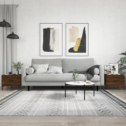 Konferenční Stolek Lesklý Bílý 50 X 50 X 40 Cm Kompozitní Dřevo