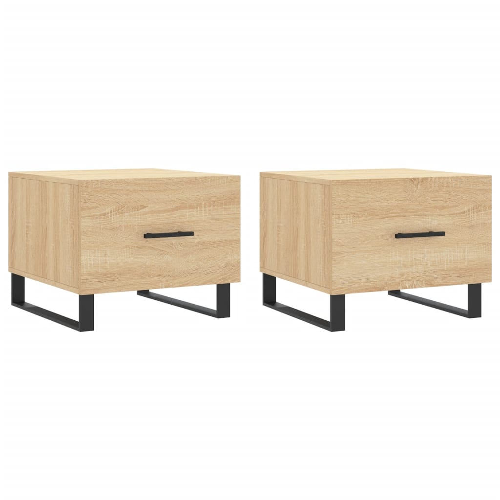 Konferenční Stolky 2 Ks Dub Sonoma 50X50X40 Cm Kompozitní Dřevo
