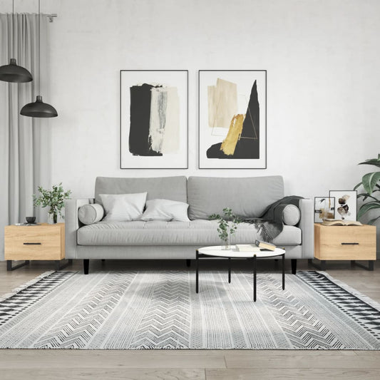 Konferenční Stolky 2 Ks Dub Sonoma 50X50X40 Cm Kompozitní Dřevo